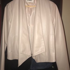Blush colored soft leather jacket